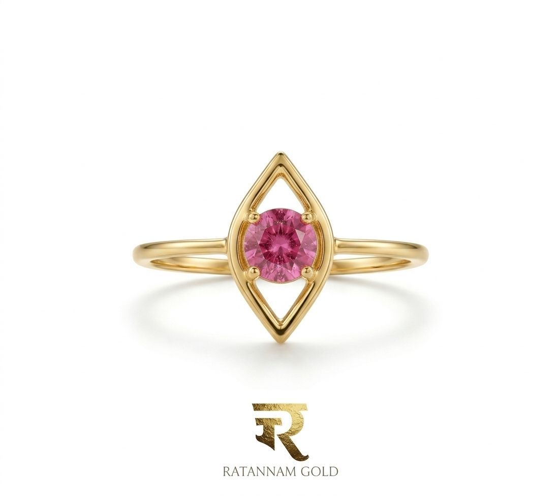 The Ratannam Eye Ring in Yellow Gold
