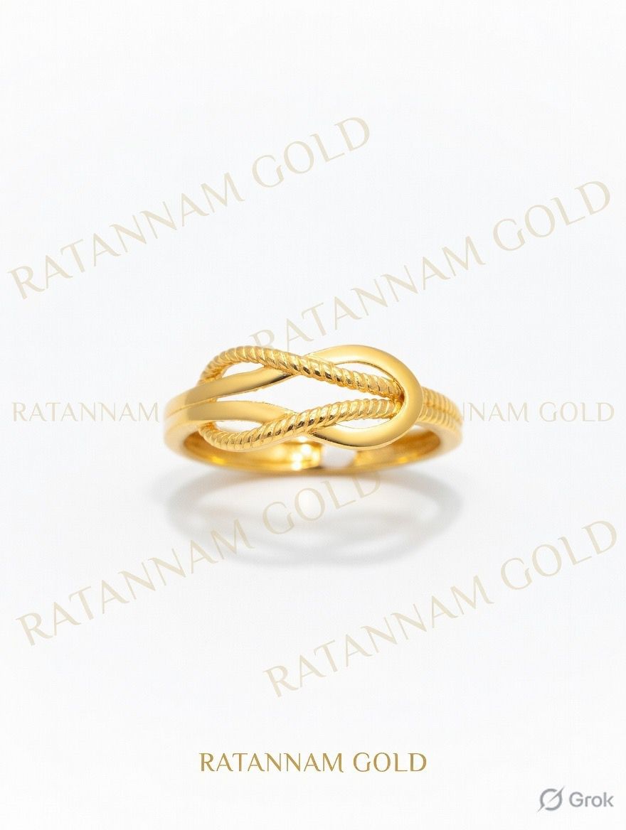 Eternal Knot Statement Ring with Textured Rope Detail