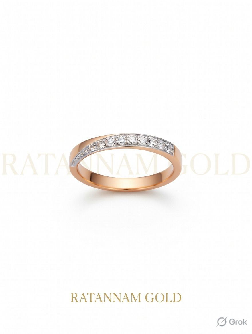 Elegant Rose Gold Engagement Ring with Diamond Accent